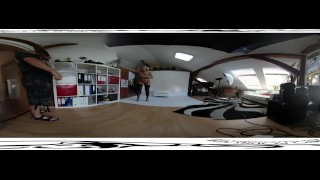 Nice victoria pure 3D VR 360 backstage from photoshoot before dildo masturb